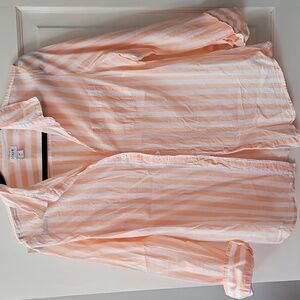 Last Chance* J. Crew Melon and White Striped Buttondown Shirt